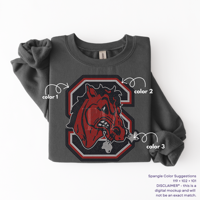 Stallion Mascot SPANGLE TRANSFER