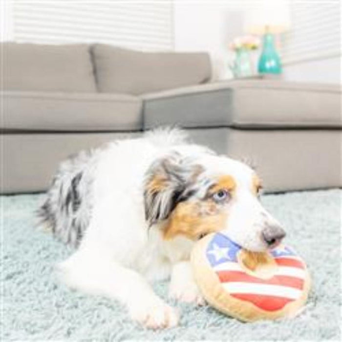 Huxley & Kent Toys Stars & Stripes Donut Dog Toy