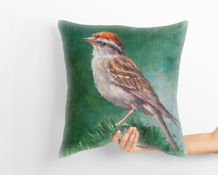 Tapestry Pillows, House Finch Bird Pillow, Soft Pillow Cases, Bright Yellow Pillow, Fun Pillow Cases, 24X24 Pillow Case, Housewarming Gift