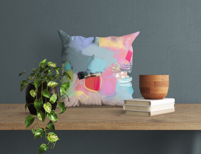 Throw Pillow Cover, Abstract Pillow, Original Art Pillow, Blue Pillow, Modern Pillow, Large Pillow Cases, Nursery Pillows, Fashion