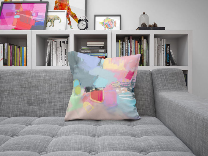 Throw Pillow Cover, Abstract Pillow, Original Art Pillow, Blue Pillow, Modern Pillow, Large Pillow Cases, Nursery Pillows, Fashion