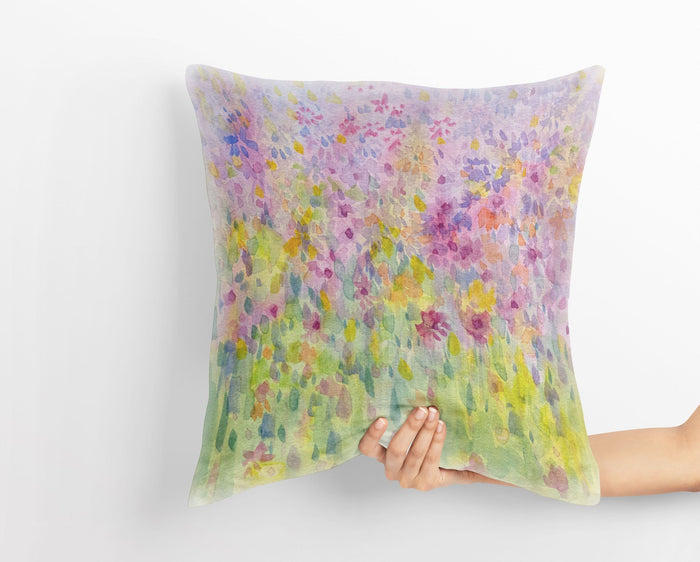 Throw Pillow Cover, Floral Throw Pillow, Artist Pillow, Colorful Pillow Case, Modern Pillow, Pillow Covers 20X20, Farmhouse Decor