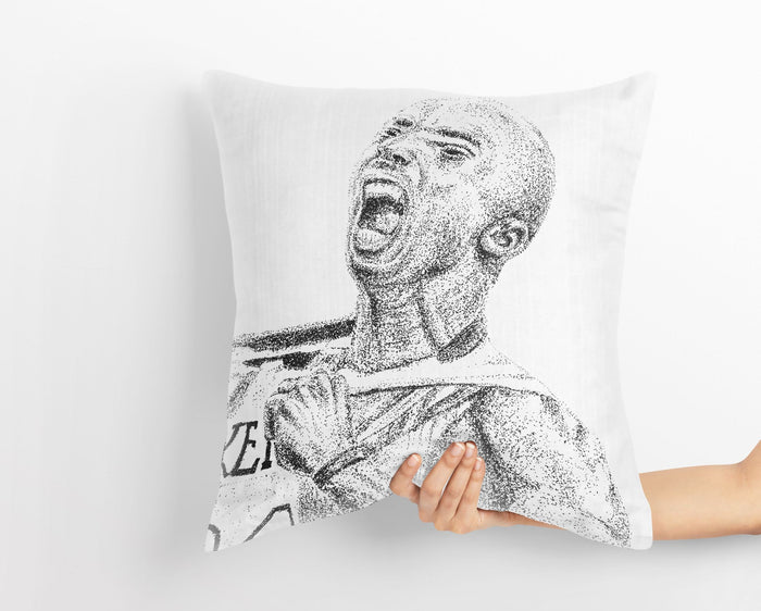 Throw Pillow Cover, Kobe Bryant Art Pillow, Black White Pillow, Modern Pillow, Square Pillow, Housewarming Gift, Holiday Gift, Sports Art