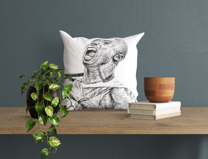 Throw Pillow Cover, Kobe Bryant Art Pillow, Black White Pillow, Modern Pillow, Square Pillow, Housewarming Gift, Holiday Gift, Sports Art