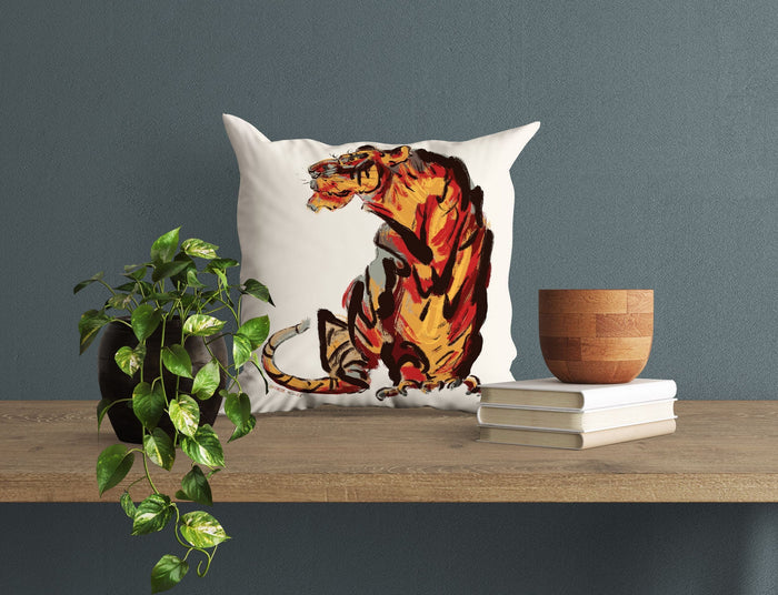 Tiger Throw Pillow, Animal Pillow, Art Pillow, Black White Pillow, Beautiful Pillow, Large Pillow Cases, Housewarming Gift, Sofa Pillows