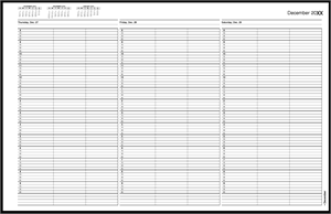 TIME59 TimeScan 3 Column Wirebound Book 15 Minute Spacing 8am-10pm