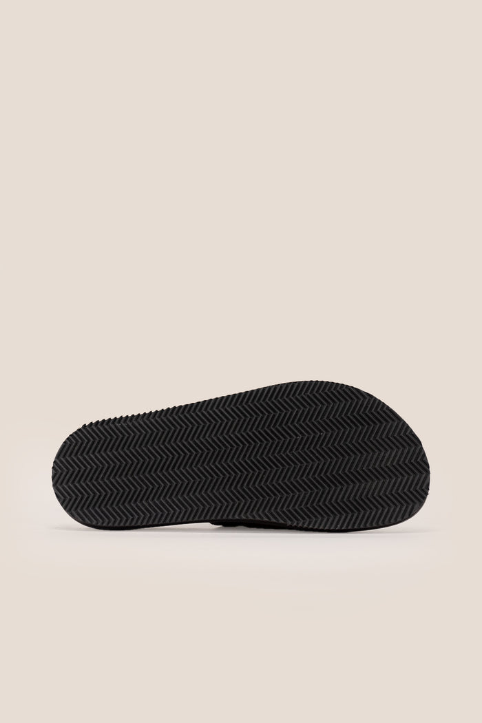 Tito Brown leather sandals slide for men by Oswin Hyde with sleek design and comfortable fit