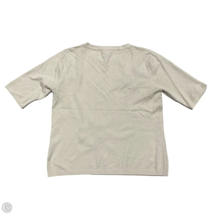Top Short Sleeve By Aaeda In Cream, Size: M