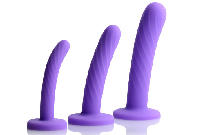 Tri-Play 3 Piece Silicone Dildo Set Image 1