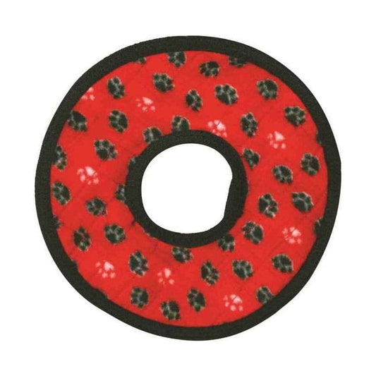 VIP Products/Tuffy dog toys Tuffy Ultimate Ring Red Paws Durable Tough Jr Dog Toy