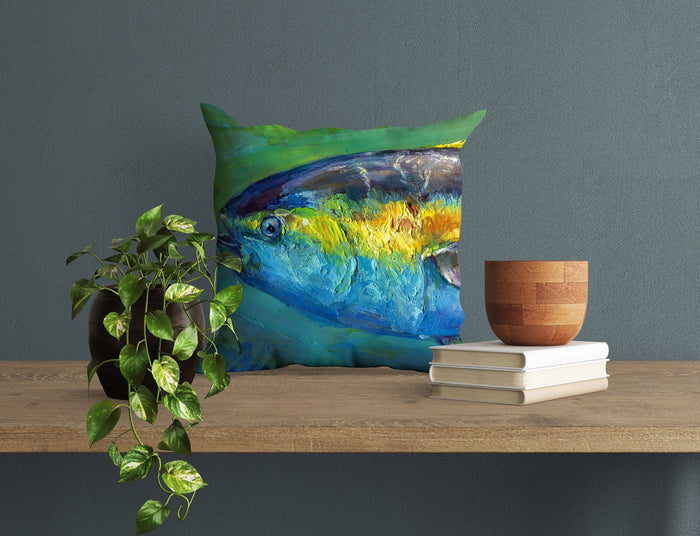 Tuna Fish, Pillow Cases, Spring Throw Pillow, Artist Pillow, Green Pillow Cases, Cute Pillow Cases, 24X24 Pillow Case, Nursery Pillows