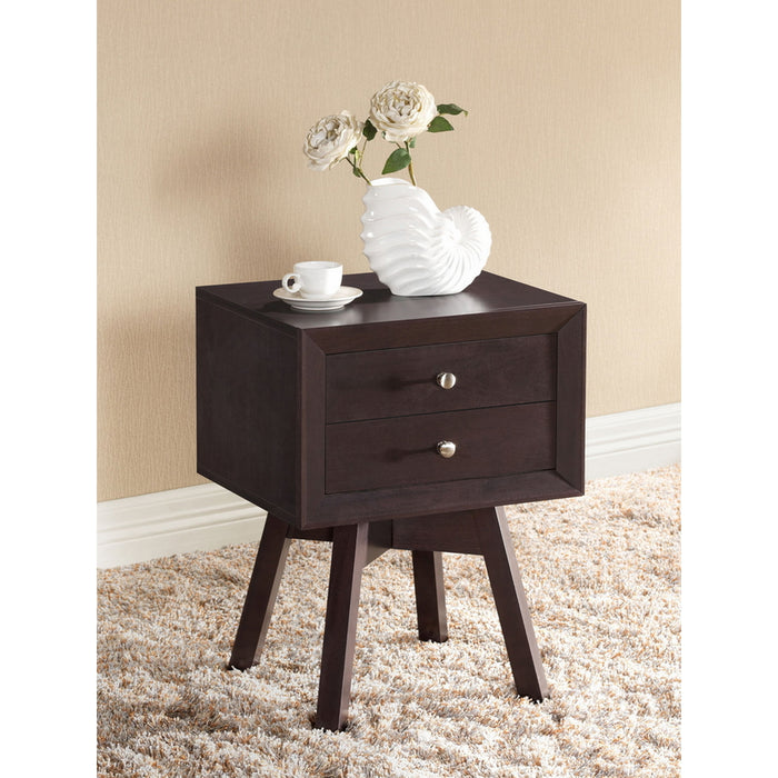 Urban Designs 24-Inch Warwick Brown Modern Accent Table and Nightstand