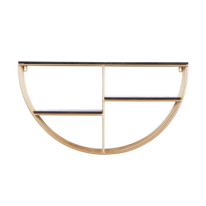 Urban Designs Ellison Gold Metal Decorative Wall Shelf