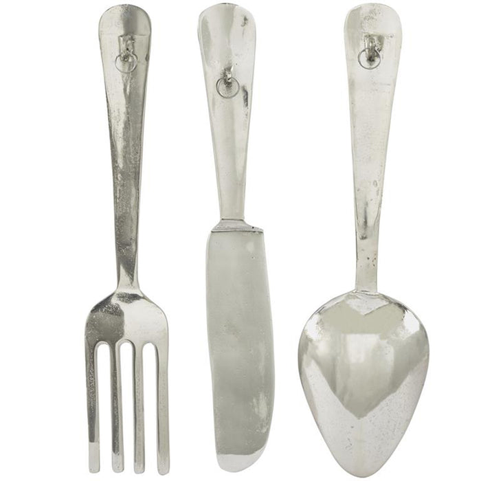 Urban Designs Handcrafted Aluminum 3-Piece Utensil Wall Decor Set