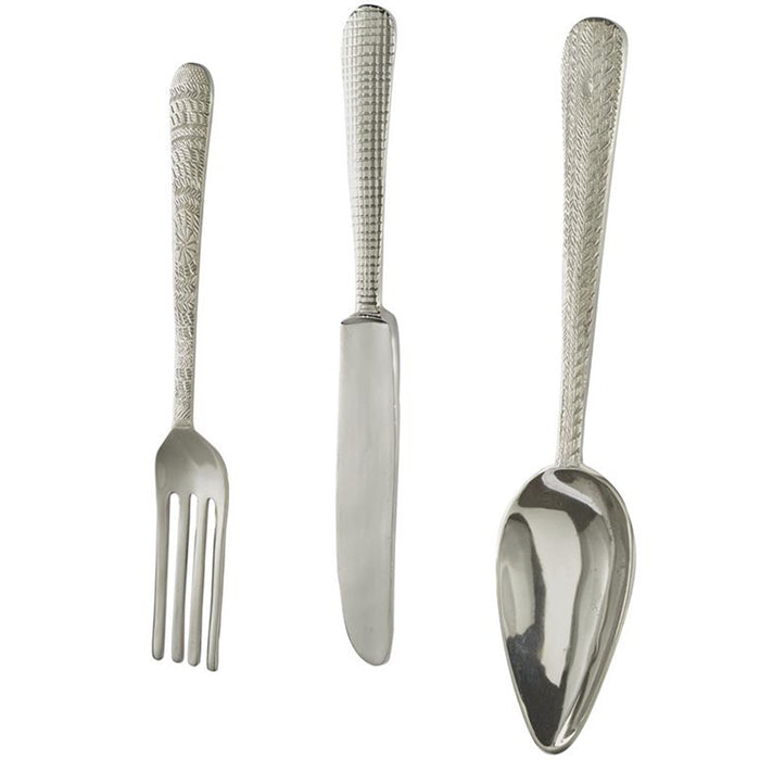 Urban Designs Handcrafted Aluminum 3-Piece Utensil Wall Decor Set