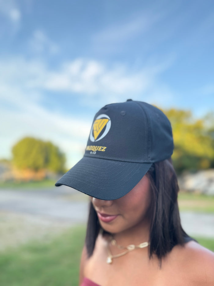 Vázquez 4:13 black baseball hat modeled front view