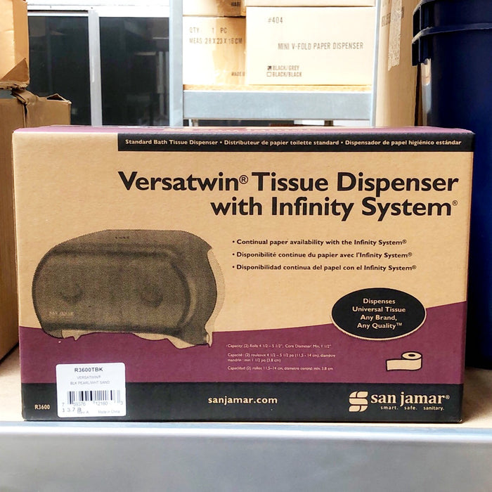 VERSA TWIN DUAL ROLL STANDARD TOILET TISSUE DISPENSER R3600TBK