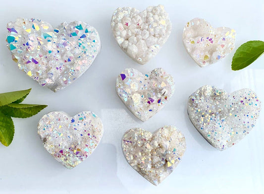 Wholesale Lot 5-8pcs Angel Aura Quartz Cluster  Heart