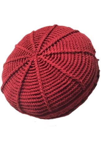 Zafu Meditation Pillow- Crochet: Red